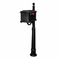 Special Lite Products Traditional Curbside Mailbox with Ashland Mailbox Post Unit - Black SCT-1010_SPK600-BLK